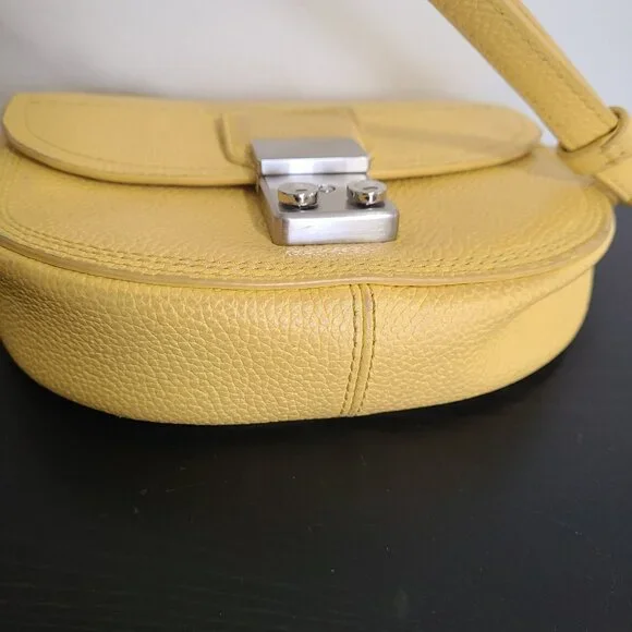 3.1 Phillip Lim Pashli Leather Saddle Crossbody Bag Yellow - Picture 7 of 13